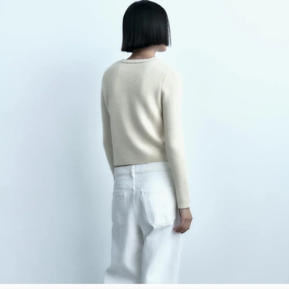 NWOT ZARA WHITE KNIT CARDIGAN- SIZE SMALL - Picture 5 of 11